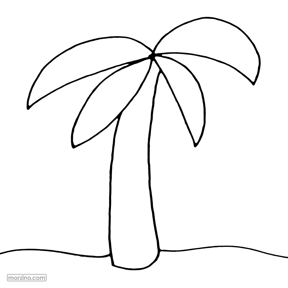 Ausmalbild: Palme