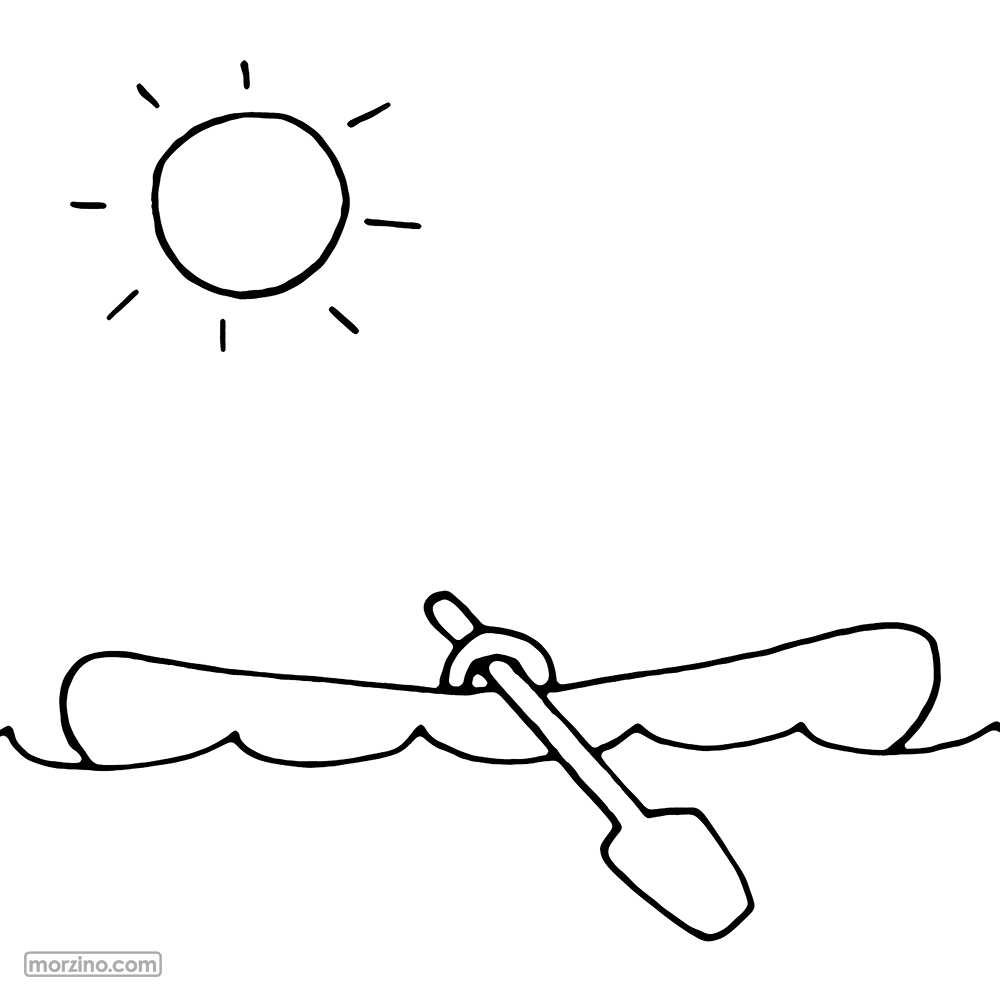 Ausmalbild: Schlauchboot
