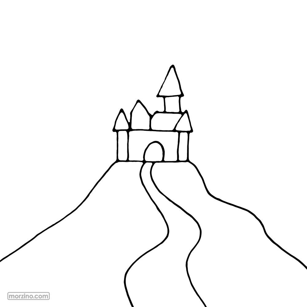 Ausmalbild: Schlossberg