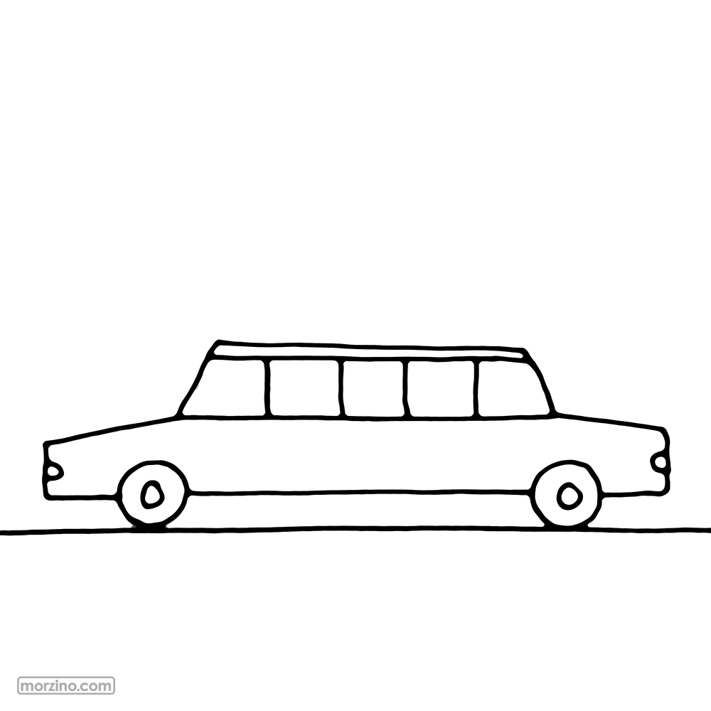 Ausmalbild: Limousine