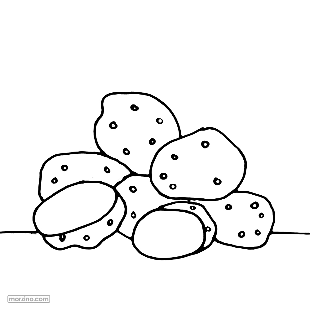 Ausmalbild: Kartoffeln