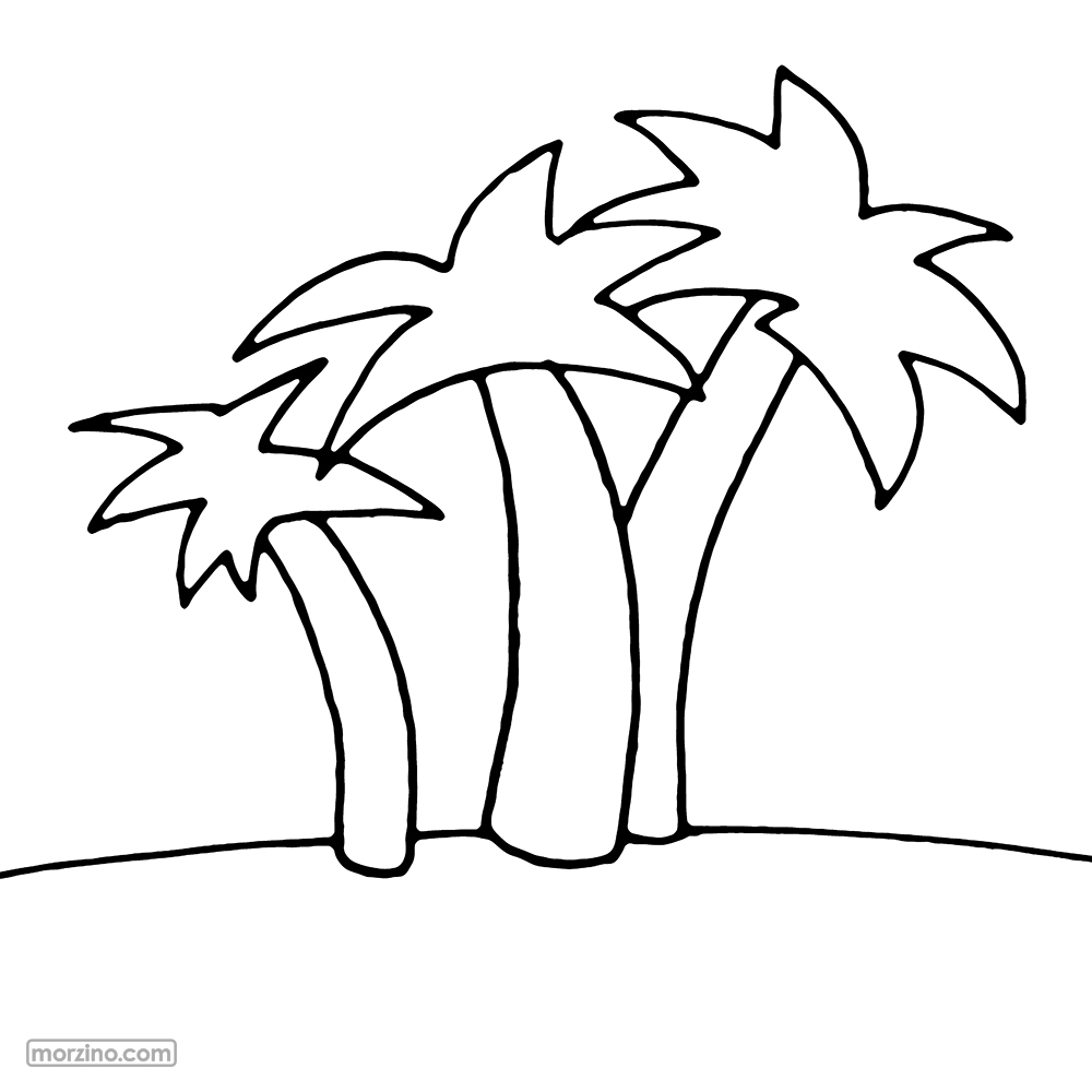 Ausmalbild: Palme