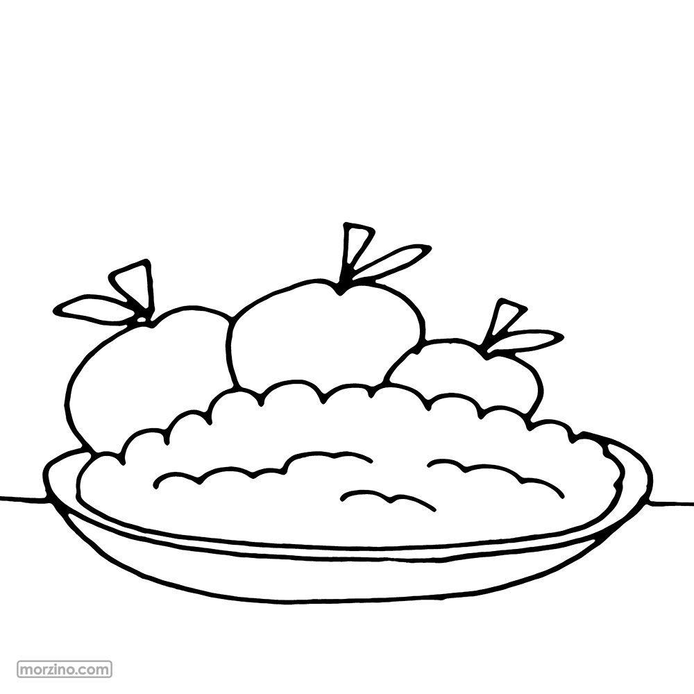 Ausmalbild: Äpfel