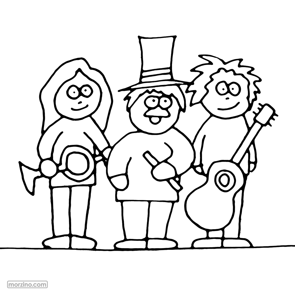 Ausmalbild: Orchesterchef