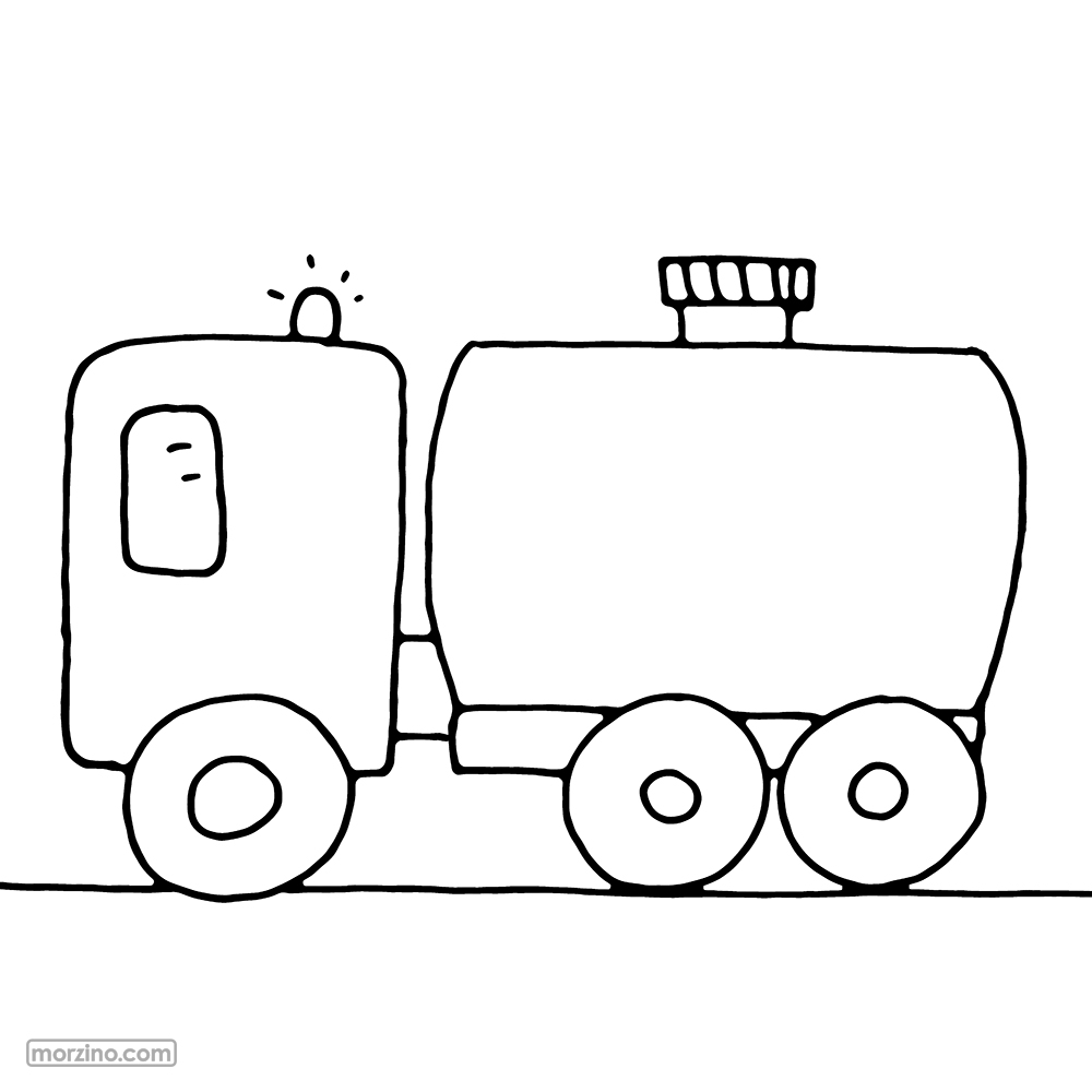 Ausmalbild: Öltankwagen