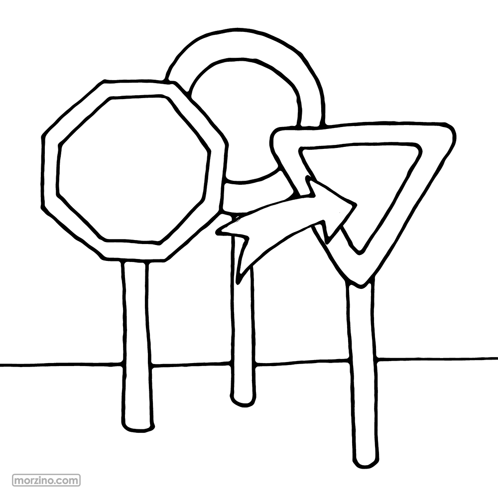 Bildwörterbuch: Warnschild