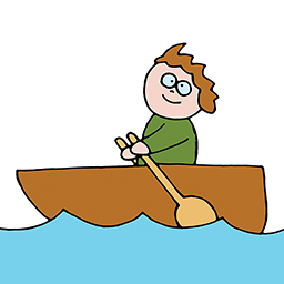 Ich rudere